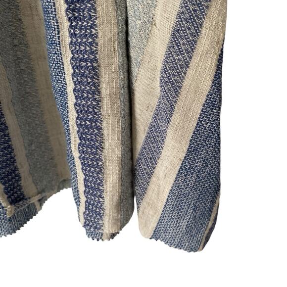 Faherty Annabel Navy Slub Organic Cotton Stripe Blue Top size small - Picture 6 of 7